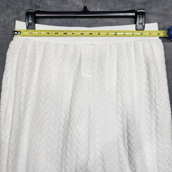 Roudelain Cable Knit Pajama Set Cloud Dancer Long Sleeve Jogger Style Large - Picture 7 of 8